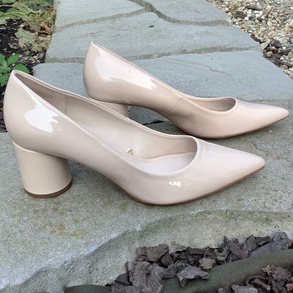 Zara Basic Nude Round Heels - Picture 2 of 8